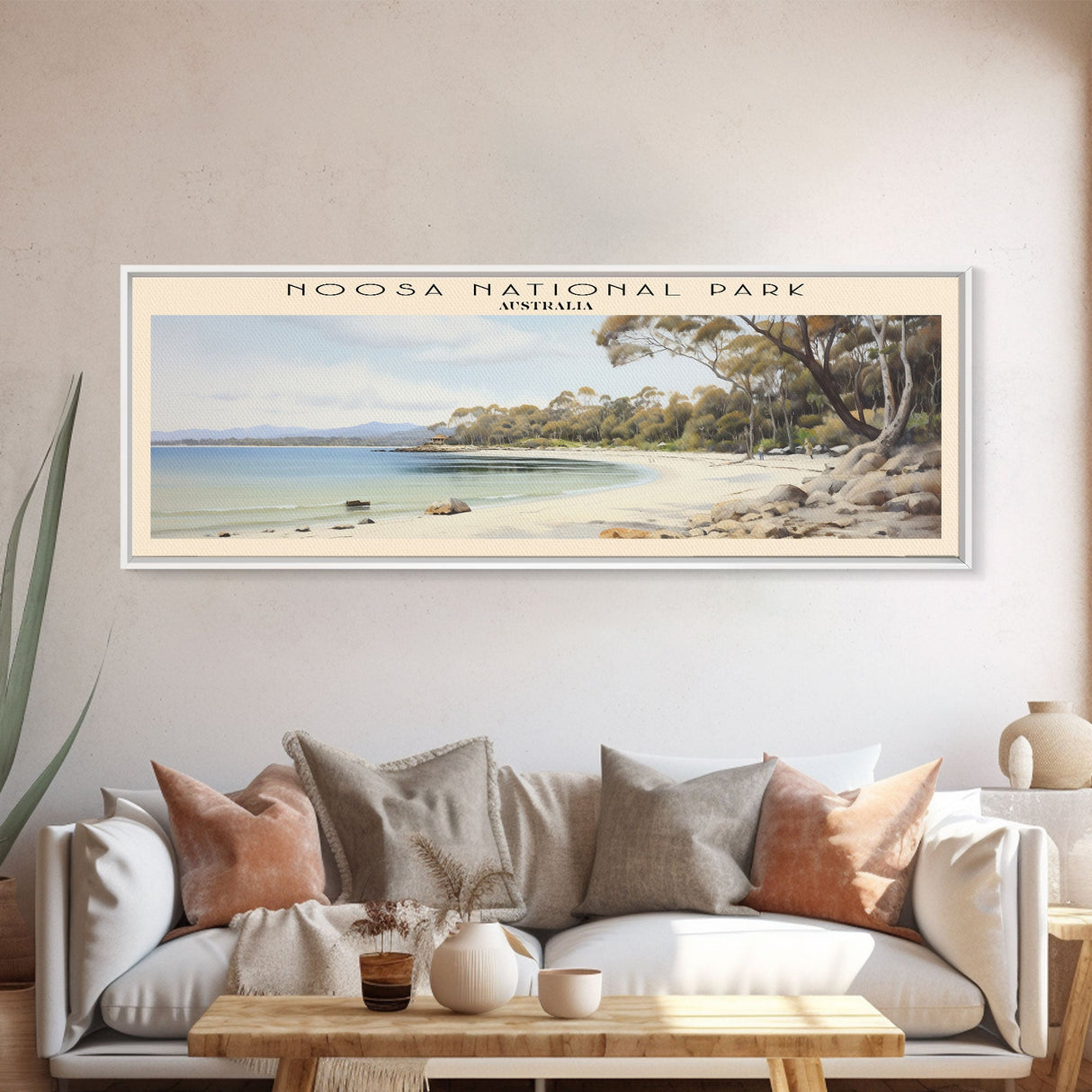 Noosa National Park Travel Print Wall Art, Travel Poster Print, Retro Style COUNTRY Home Decor, Wall Hanging, Travel Gift Idea, Unique Metal Art