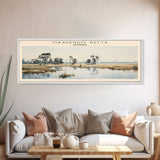 Okavango Delta Travel Poster Print, Framed Canvas Wall Art, Metal Wall Art, COUNTRY art, Gift For Him, Travel Wall Art, Travel Lover Gift