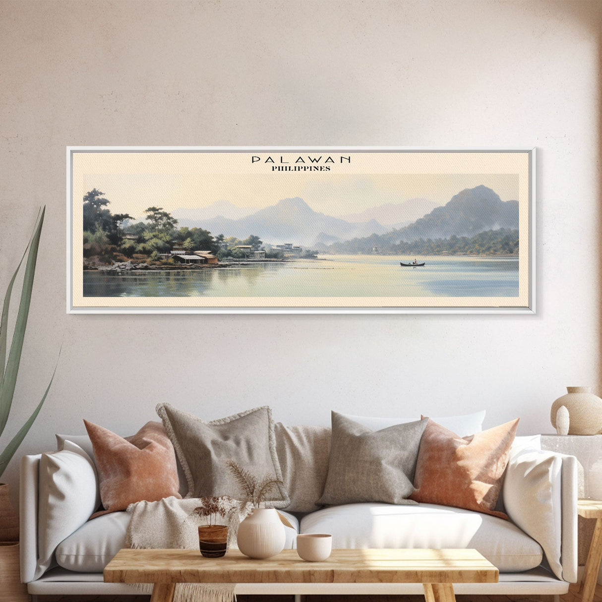 Palawan Framed Canvas Print Travel Poster | Wall Art | Home Decor | Gift For Travel Lover | Wall Hanging | Original Art