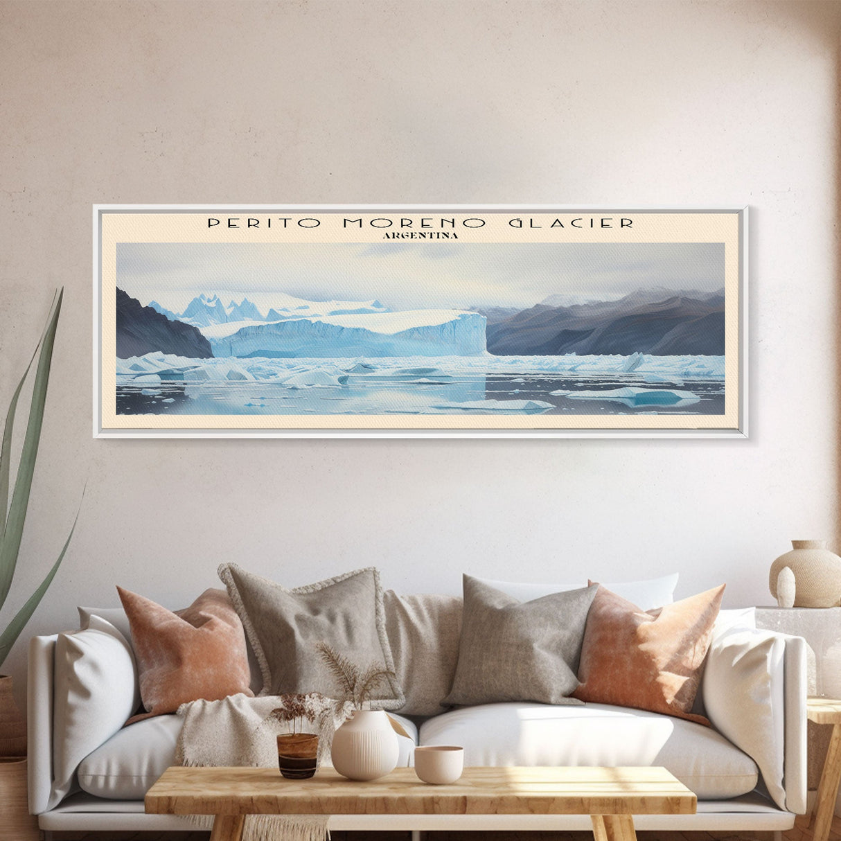 Perito Moreno Glacier Travel Poster Print, Framed Canvas Wall Art, Metal Wall Art, COUNTRY art, Gift For Him, Travel Wall Art, Travel Lover Gift