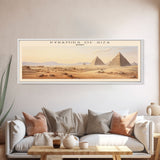 Pyramids of Giza Framed Canvas Print Travel Poster | Wall Art | Home Decor | Gift For Travel Lover | Wall Hanging | Original Art