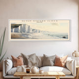 Seven Sisters Cliffs Framed Canvas Print Travel Poster | Wall Art | Home Decor | Gift For Travel Lover | Wall Hanging | Original Art