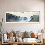 Skógafoss Waterfall Travel Poster Print, Framed Canvas Wall Art, Metal Wall Art, COUNTRY art, Gift For Him, Travel Wall Art, Travel Lover Gift