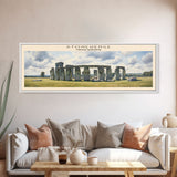 Stonehenge COUNTRY Travel Poster Print, Framed Canvas Print, COUNTRY Travel Art, Wood Framed Art, Wall Hanging, Home Decor