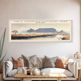 Table Mountain Travel Print Wall Art, Travel Poster Print, Retro Style COUNTRY Home Decor, Wall Hanging, Travel Gift Idea, Unique Metal Art