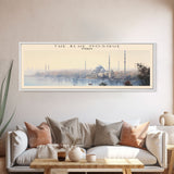 The Blue Mosque COUNTRY Travel Poster Print, Framed Canvas Print, COUNTRY Travel Art, Wood Framed Art, Wall Hanging, Home Decor