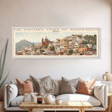 The Historic Town of Guanajuato COUNTRY Travel Poster Print, Framed Canvas Print, COUNTRY Travel Art, Wood Framed Art, Wall Hanging, Home Decor