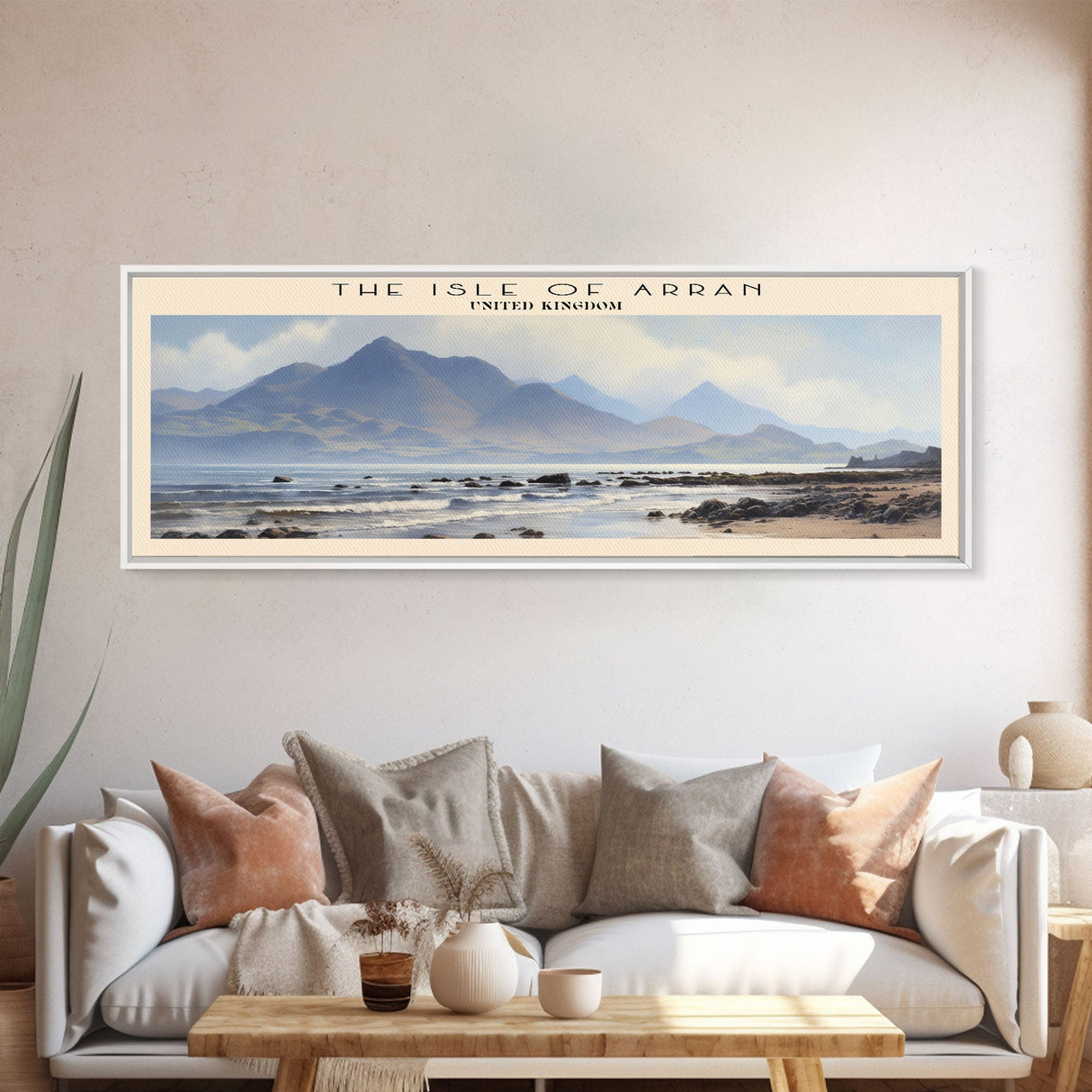 The Isle of Arran Travel Poster Print, Framed Canvas Wall Art, Metal Wall Art, COUNTRY art, Gift For Him, Travel Wall Art, Travel Lover Gift