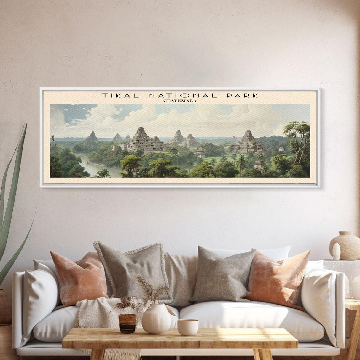 Tikal National Park Travel Poster Print, Framed Canvas Wall Art, Metal Wall Art, COUNTRY art, Gift For Him, Travel Wall Art, Travel Lover Gift