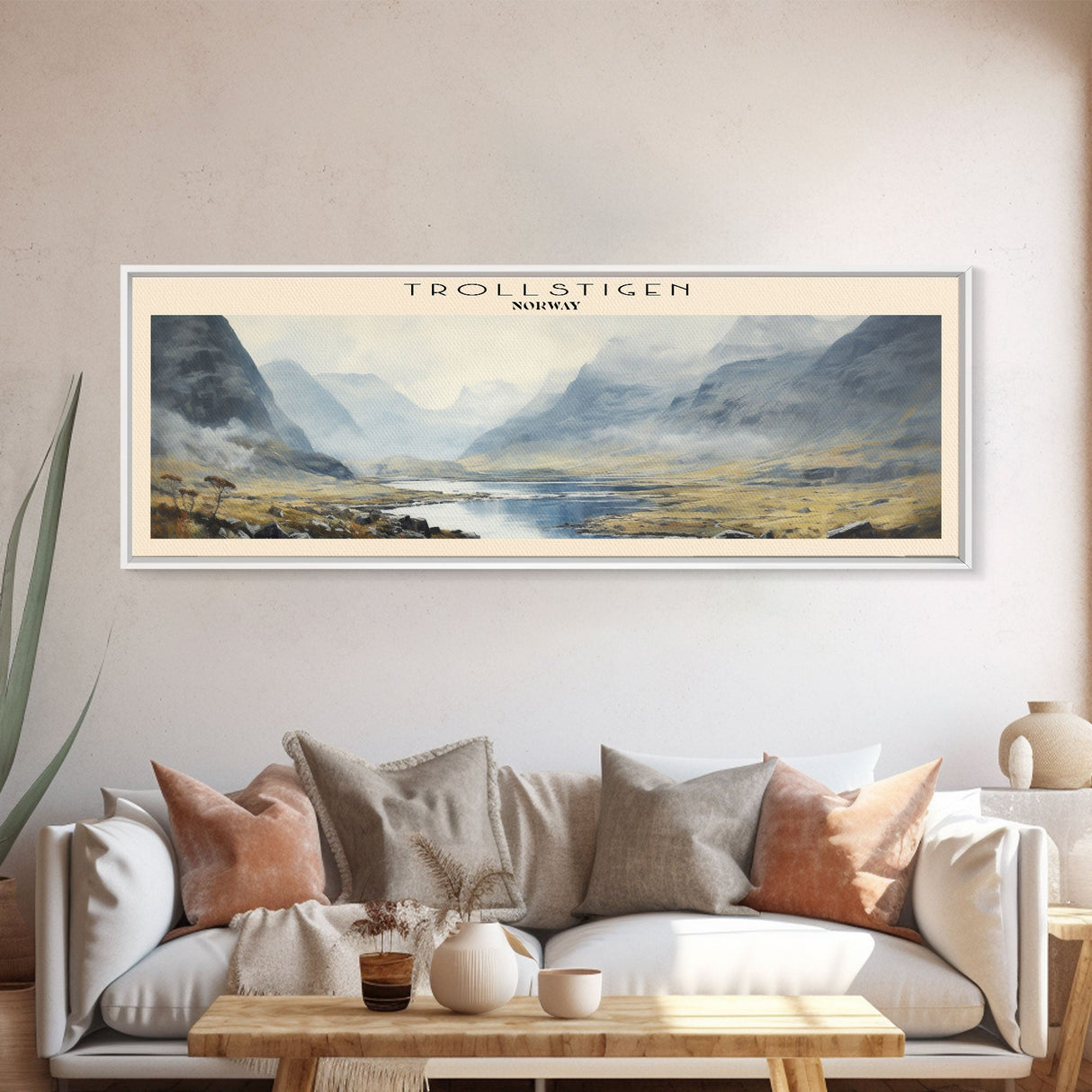 Trollstigen COUNTRY Travel Poster Print, Framed Canvas Print, COUNTRY Travel Art, Wood Framed Art, Wall Hanging, Home Decor