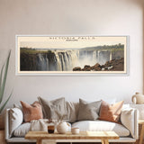 Victoria Falls Travel Poster Print, Framed Canvas Print, COUNTRY Travel Art, Wood Framed Art, Wall Hanging, Home Decor