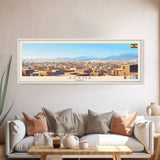 Ad-Dawhah, Qatar Panoramic Travel Poster Canvas Print, Ad-Dawhah, Qatar Painting, Qatar Art, Ad-Dawhah Travel Art, Guest Room Painting