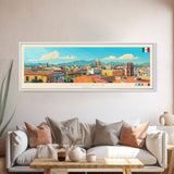 Apodaca, Mexico Panoramic Travel Poster Canvas Print, Apodaca, Mexico Painting, Mexico Art, Apodaca Panoramic Travel Art, Travel Painting