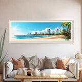 Aracaju, Brazil Panoramic Travel Poster Canvas Print, Aracaju, Brazil Painting, Brazil Art, Aracaju Travel Art, Guest Room Painting