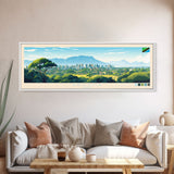 Arusha, Tanzania Panoramic Travel Poster Canvas Print, Arusha, Tanzania Painting, Tanzania Art, Arusha Travel Art, Guest Room Painting