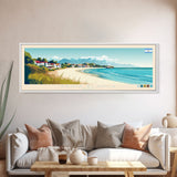 Bahia Blanca, Argentina Panoramic Travel Poster Canvas Print, Bahia Blanca, Argentina Painting, Argentina Art, Bahia Blanca Travel Art, Guest Room Painting