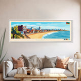 Beira, Mozambique Panoramic Travel Poster Canvas Print, Beira, Mozambique Painting, Mozambique Art, Beira Travel Art, Living Room Painting