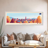 Panoramic Travel Poster Bendigo, Australia Canvas Print, Bendigo, Australia Painting, Australia Art, Bendigo Travel Art, Guest Room Painting