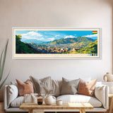 Cochabamba, Bolivia Panoramic Travel Poster Canvas Print, Cochabamba, Bolivia Painting, Bolivia Art, Cochabamba Travel Art, Living Room Painting