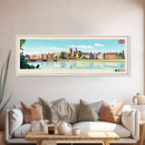 Colchester, England Travel Poster Panoramic Canvas Print, Colchester, England Painting, England Art, Colchester Travel Art, Guest Room Painting