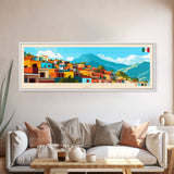 Cuautitlan Izcalli, Mexico Panoramic Travel Poster Canvas Print, Cuautitlan Izcalli, Mexico Painting, Mexico Art, Cuautitlan Izcalli Panoramic Travel Art, Travel Painting