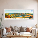 Cumbernauld, Scotland Panoramic Travel Poster Canvas Print, Cumbernauld, Scotland Painting, Scotland Art, Cumbernauld Travel Art, Guest Room Painting