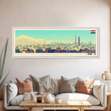 Panoramic Travel Poster Damascus, Syria Canvas Print, Damascus, Syria Painting, Syria Art, Damascus Travel Art, Guest Room Painting