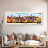 Derby, England Panoramic Travel Poster Canvas Print, Derby, England Painting, England Art, Derby Travel Art, Guest Room Painting