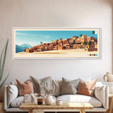 Djelfa, Algeria Panoramic Travel Poster Canvas Print, Djelfa, Algeria Painting, Algeria Art, Djelfa Panoramic Travel Art, Travel Painting