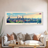 Doncaster, England Panoramic Travel Poster Canvas Print, Doncaster, England Painting, England Art, Doncaster Travel Art, Guest Room Painting