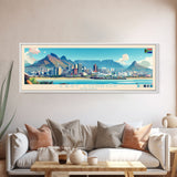 East London, South Africa Travel Poster Panoramic Canvas Print, East London, South Africa Painting, South Africa Art, East London Travel Art, Guest Room Painting