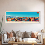 El Alto, Bolivia Panoramic Travel Poster Canvas Print, El Alto, Bolivia Painting, Bolivia Art, El Alto Panoramic Travel Art, Travel Painting