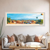 Garoua, Cameroon Travel Poster Panoramic Canvas Print, Garoua, Cameroon Painting, Cameroon Art, Garoua Travel Art, Guest Room Painting