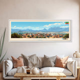 Gonder, Ethiopia Panoramic Travel Poster Canvas Print, Gonder, Ethiopia Painting, Ethiopia Art, Gonder Panoramic Travel Art, Travel Painting