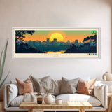 Guarulhos, Brazil Panoramic Travel Poster Canvas Print, Guarulhos, Brazil Painting, Brazil Art, Guarulhos Travel Art, Living Room Painting