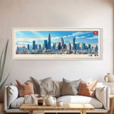 Ho Chi Minh City, Vietnam Panoramic Travel Poster Canvas Print, Ho Chi Minh City, Vietnam Painting, Vietnam Art, Ho Chi Minh City Panoramic Travel Art, Travel Painting