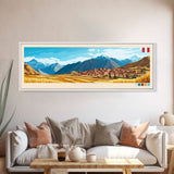 Huacho, Peru Panoramic Travel Poster Canvas Print, Huacho, Peru Painting, Peru Art, Huacho Travel Art, Guest Room Painting