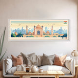 Hyderabad, India Panoramic Travel Poster Canvas Print, Hyderabad, India Painting, India Art, Hyderabad Travel Art, Guest Room Painting