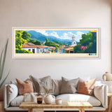 Panoramic Travel Poster Ibague, Colombia Canvas Print, Ibague, Colombia Painting, Colombia Art, Ibague Travel Art, Guest Room Painting