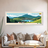 Ibarra, Ecuador Panoramic Travel Poster Canvas Print, Ibarra, Ecuador Painting, Ecuador Art, Ibarra Panoramic Travel Art, Travel Painting