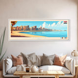 Ismailia, Egypt Panoramic Travel Poster Canvas Print, Ismailia, Egypt Painting, Egypt Art, Ismailia Travel Art, Guest Room Painting