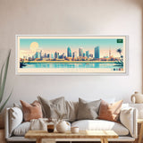 Jeddah, Saudi Arabia Panoramic Travel Poster Canvas Print, Jeddah, Saudi Arabia Painting, Saudi Arabia Art, Jeddah Panoramic Travel Art, Travel Painting