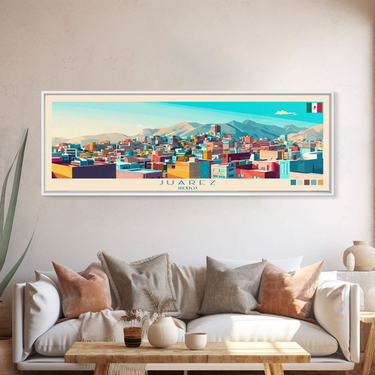 Juiz de Fora, Brazil Panoramic Travel Poster Canvas Print, Juiz de Fora, Brazil Painting, Brazil Art, Juiz de Fora Panoramic Travel Art, Travel Painting