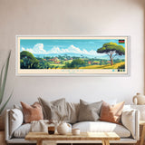 Kikuyu, Kenya Panoramic Travel Poster Canvas Print, Kikuyu, Kenya Painting, Kenya Art, Kikuyu Travel Art, Guest Room Painting