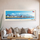 La Florida, Chile Panoramic Travel Poster Canvas Print, La Florida, Chile Painting, Chile Art, La Florida Travel Art, Living Room Painting