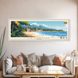 La Libertad, Ecuador Travel Poster Panoramic Canvas Print, La Libertad, Ecuador Painting, Ecuador Art, La Libertad Travel Art, Guest Room Painting