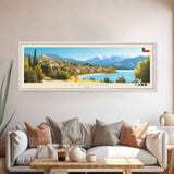 La Pintana, Chile Panoramic Travel Poster Canvas Print, La Pintana, Chile Painting, Chile Art, La Pintana Travel Art, Guest Room Painting