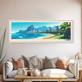 Lima, Peru Panoramic Travel Poster Canvas Print, Lima, Peru Painting, Peru Art, Lima Panoramic Travel Art, Travel Painting