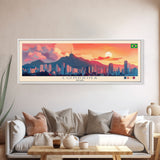 Londrina, Brazil Panoramic Travel Poster Canvas Print, Londrina, Brazil Painting, Brazil Art, Londrina Travel Art, Guest Room Painting