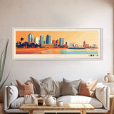 Panoramic Travel Poster Luanda, Angola Canvas Print, Luanda, Angola Painting, Angola Art, Luanda Travel Art, Guest Room Painting